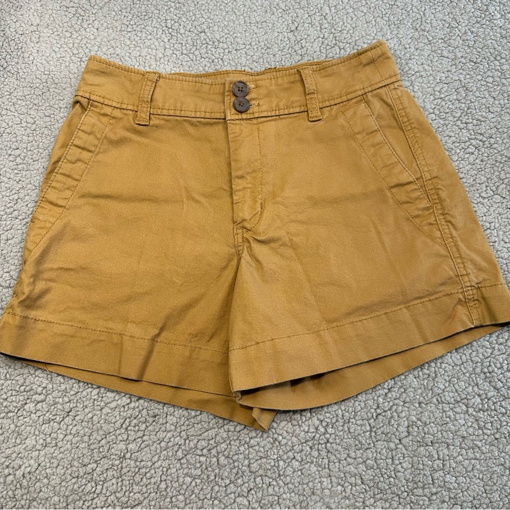 A New Day Women's Cargo Shorts Size 2 Tan Utility Casual Cotton Shorts w/Pockets